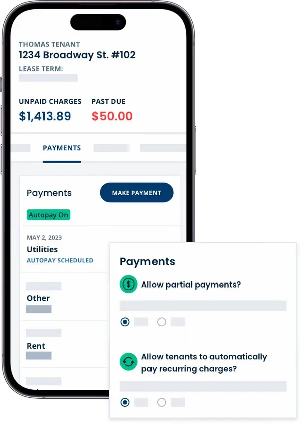 Rent payment history.