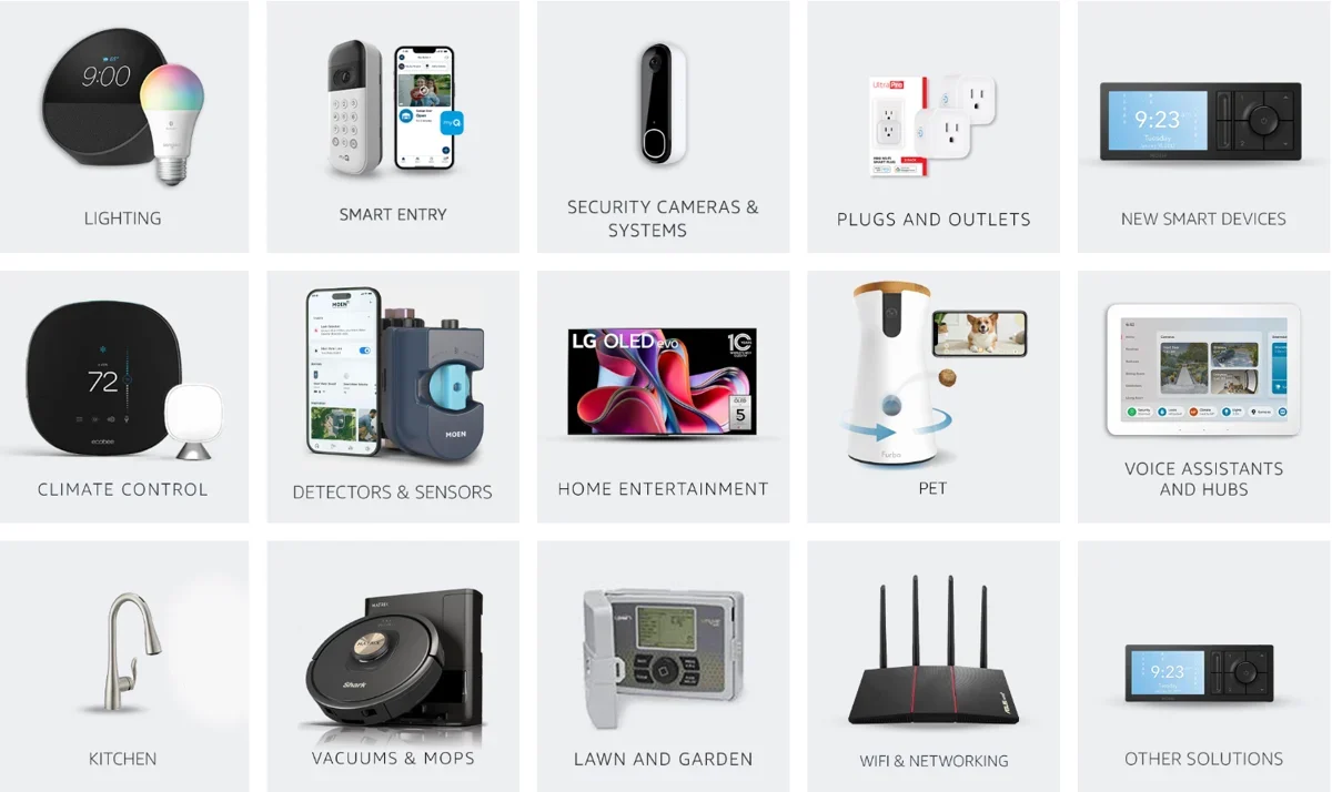 Select a client gift from several smart appliances.