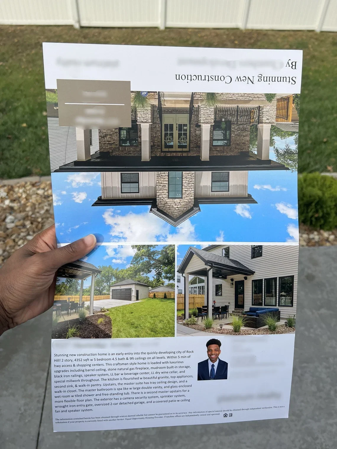 Bifold real estate brochure.