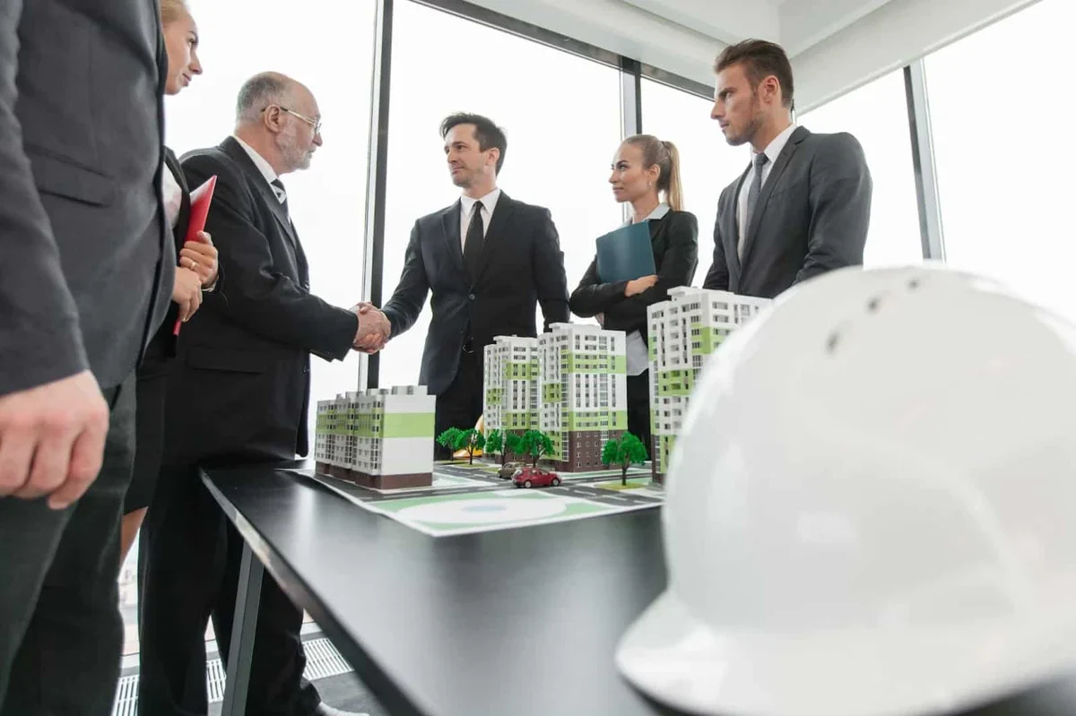 Meeting of architects and investors.