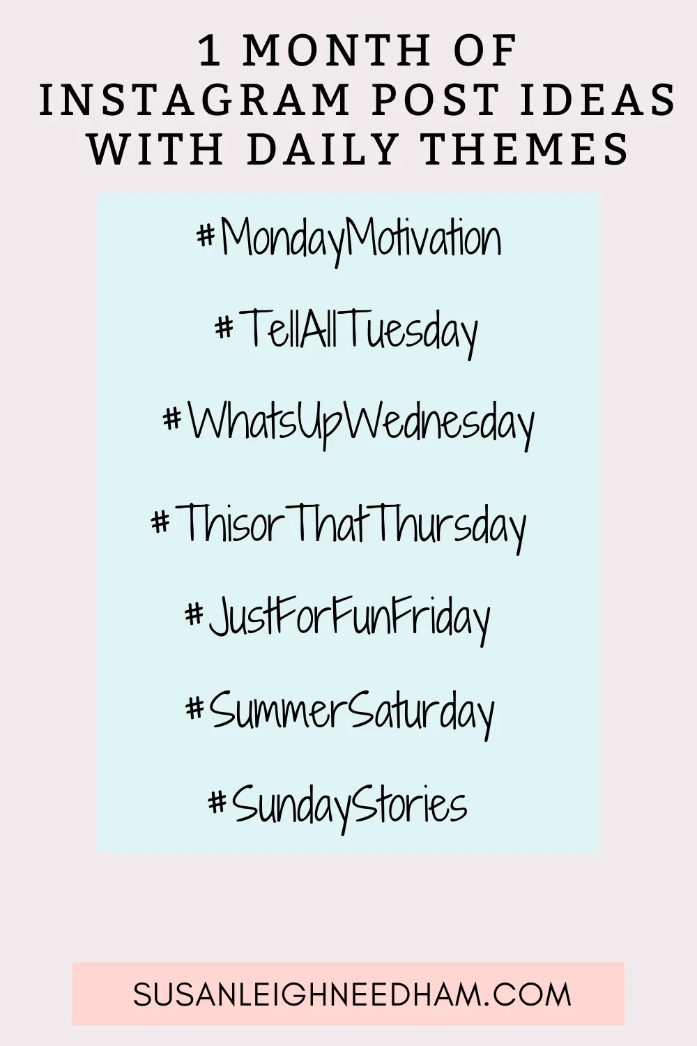 Template with various social media hashtags themes