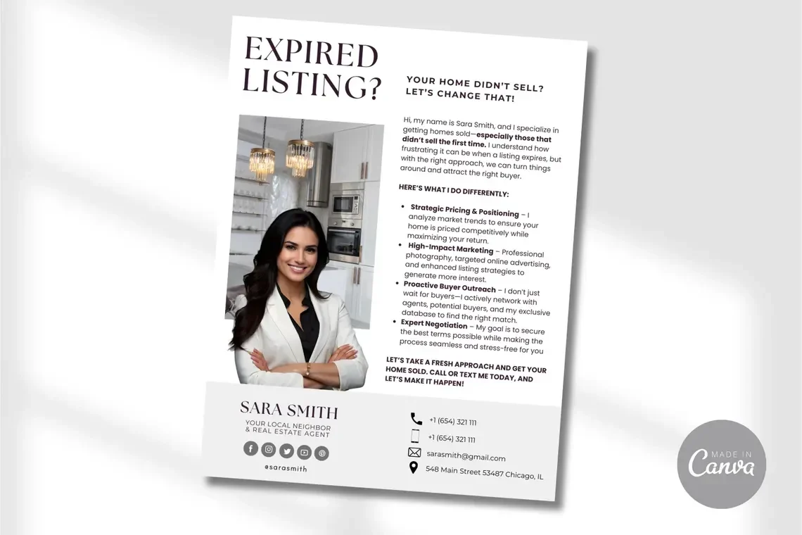 Expired listings brochure example.
