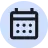 Scheduling icon showing a calendar inside a light blue circle.