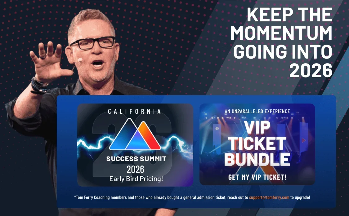 Tom Ferry Success Summit's registration page